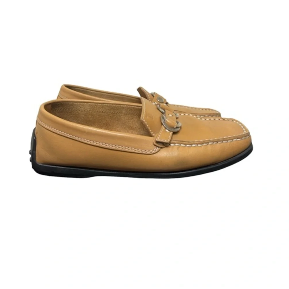 Tod's Blush Tan‎ Gommino Silver Horsebit Leather Driving Loafer EU 39 US 5